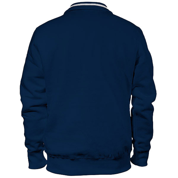 Sudadera Personalizada Cremallera Rayas Hombre Trasero